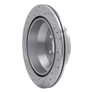 Buick Rainier Brake Rotor (1) - Rear Right - DFC - Drilled & Slotted - Silver - `02-`09