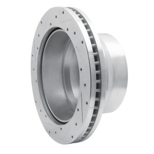 Chevrolet Express 3500 Brake Rotor (1) - Rear Right - DFC - Drilled & Slotted - Silver - `09-`20