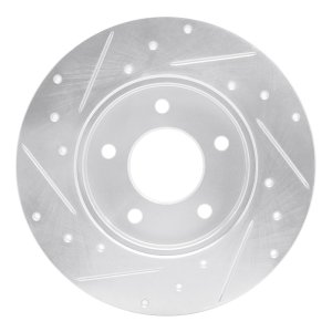 Buick Park Avenue Brake Rotor (1) - Rear Right - DFC - Drilled & Slotted - Silver - `92-`05 Buick Park Avenue Brake Rotor (1) - Rear Right - DFC - Drilled & Slotted - Silver - `92-`05