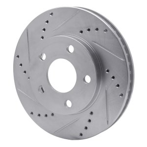 Buick LeSabre Brake Rotor (1) - Front Left - DFC - Drilled & Slotted - Silver - `97-`05
