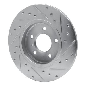 Buick Terraza Brake Rotor (1) - Rear Left - DFC - Drilled & Slotted - Silver - 2005