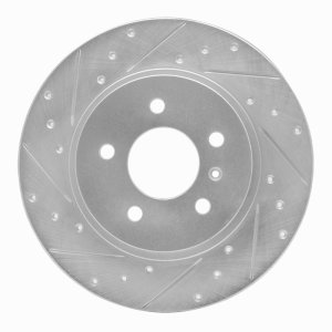 Buick Terraza Brake Rotor (1) - Rear Left - DFC - Drilled & Slotted - Silver - 2005