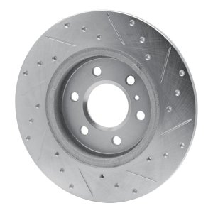 Buick Terraza Brake Rotor (1) - Rear Left - DFC - Drilled & Slotted - Silver - `06-`09