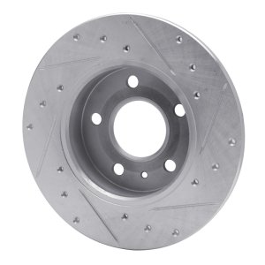 Chevrolet Zafira Brake Rotor (1) - Rear Left - DFC - Drilled & Slotted - Silver - `02-`08