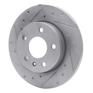 Chevrolet Zafira Brake Rotor (1) - Rear Left - DFC - Drilled & Slotted - Silver - `02-`08