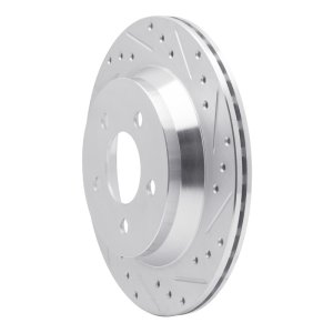 Ford Mustang Brake Rotor (1) - Rear Right - DFC - Drilled & Slotted - Silver - `94-`04 Ford Mustang Brake Rotor (1) - Rear Right - DFC - Drilled & Slotted - Silver - `94-`04