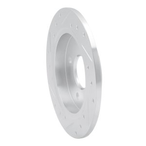 Ford Fiesta Brake Rotor (1) - Rear Right - DFC - Drilled & Slotted - Silver - `01-`19 Ford Fiesta Brake Rotor (1) - Rear Right - DFC - Drilled & Slotted - Silver - `01-`19