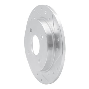 Ford Fiesta Brake Rotor (1) - Rear Right - DFC - Drilled & Slotted - Silver - `01-`19 Ford Fiesta Brake Rotor (1) - Rear Right - DFC - Drilled & Slotted - Silver - `01-`19