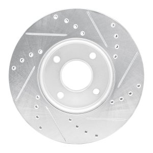 Ford Focus Brake Rotor (1) - Front Left - DFC - Drilled & Slotted - Silver - `05-`12 Ford Focus Brake Rotor (1) - Front Left - DFC - Drilled & Slotted - Silver - `05-`12