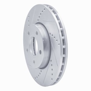 Ford C-Max Brake Rotor (1) - Front Left - DFC - Drilled & Slotted - Silver - `12-`18
