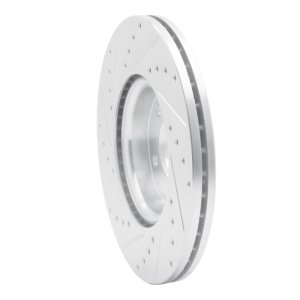 Ford C-Max Brake Rotor (1) - Front Right - DFC - Drilled & Slotted - Silver - `04-`19