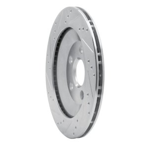 Ford Freestar Brake Rotor (1) - Rear Right - DFC - Drilled & Slotted - Silver - `04-`07