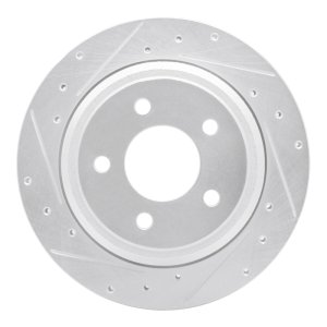Ford Ranger Brake Rotor (1) - Rear Left - DFC - Drilled & Slotted - Silver - `10-`11 Ford Ranger Brake Rotor (1) - Rear Left - DFC - Drilled & Slotted - Silver - `10-`11
