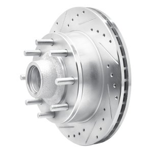Ford E-350 Super Duty Brake Rotor (1) - Front Left - DFC - Drilled & Slotted - Silver - `95-`04 Ford E-350 Super Duty Brake Rotor (1) - Front Left - DFC - Drilled & Slotted - Silver - `95-`04