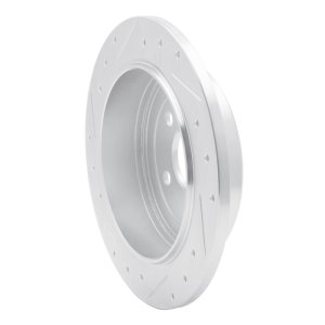 Ford Windstar Brake Rotor (1) - Rear Right - DFC - Drilled & Slotted - Silver - `95-`03