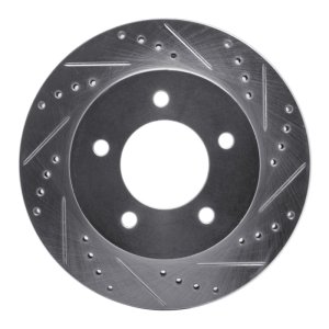 Ford F-150 Brake Rotor (1) - Front Right - DFC - Drilled & Slotted - Silver - `97-`04