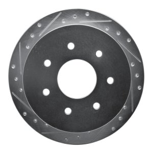 Ford F-250 Brake Rotor (1) - Rear Left - DFC - Drilled & Slotted - Silver - `97-`04