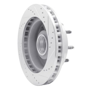 Ford F-250 Brake Rotor (1) - Front Left - DFC - Drilled & Slotted - Silver - `99-`02