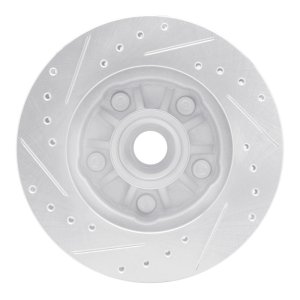 Ford Ranger Brake Rotor (1) - Front Right - DFC - Drilled & Slotted - Silver - `98-`02