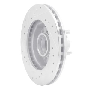 Ford Ranger Brake Rotor (1) - Front Right - DFC - Drilled & Slotted - Silver - `98-`02