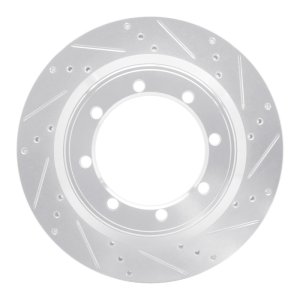 Ford E-350 Super Duty Brake Rotor (1) - Rear Right - DFC - Drilled & Slotted - Silver - `99-`07