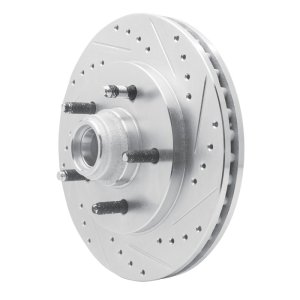 Ford F-150 Brake Rotor (1) - Front Right - DFC - Drilled & Slotted - Silver - `99-`04