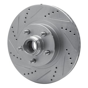 Ford Explorer Sport Trac Brake Rotor (1) - Front Left - DFC - Drilled & Slotted - Silver - `01-`05