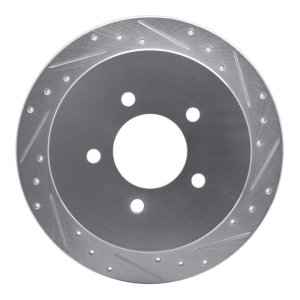 Ford F-150 Brake Rotor (1) - Rear Right - DFC - Drilled & Slotted - Silver - `97-`04