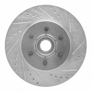 Ford F-150 Brake Rotor (1) - Front Right - DFC - Drilled & Slotted - Silver - `04-`08