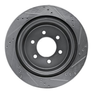 Ford F-150 Brake Rotor (1) - Rear Left - DFC - Drilled & Slotted - Silver - `04-`11