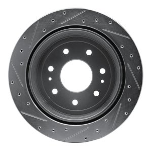 Ford F-150 Brake Rotor (1) - Rear Right - DFC - Drilled & Slotted - Silver - `04-`11