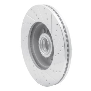 Ford E-150 Brake Rotor (1) - Front Left - DFC - Drilled & Slotted - Silver - `04-`06