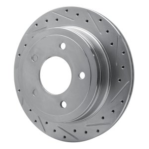 Ford Econoline Brake Rotor (1) - Rear Right - DFC - Drilled & Slotted - Silver - `04-`06