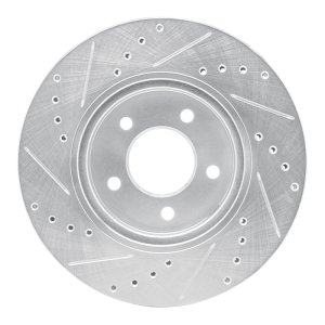 Ford Escape Brake Rotor (1) - Front Right - DFC - Drilled & Slotted, Zinc Plated - Silver - `05-`12 Ford Escape Brake Rotor (1) - Front Right - DFC - Drilled & Slotted, Zinc Plated - Silver - `05-`12