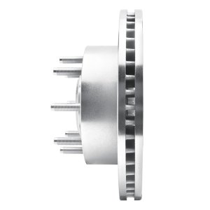 Ford F-250 Super Duty Brake Rotor (1) - Front Right - DFC - Drilled & Slotted - Silver - `05-`07