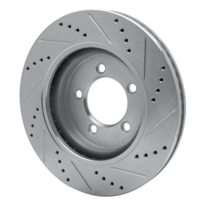 Ford Explorer Sport Trac Brake Rotor (1) - Front Left - DFC - Drilled & Slotted - Silver - `06-`10 Ford Explorer Sport Trac Brake Rotor (1) - Front Left - DFC - Drilled & Slotted - Silver - `06-`10