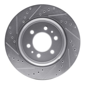 Ford F-150 Brake Rotor (1) - Front Right - DFC - Drilled & Slotted - Silver - `07-`21