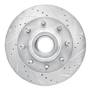 Ford F-350 Super Duty Brake Rotor (1) - Front Right - DFC - Drilled & Slotted - Silver - `06-`12