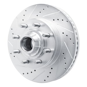 Ford E-150 Brake Rotor (1) - Front Left - DFC - Drilled & Slotted - Silver - `08-`25 Ford E-150 Brake Rotor (1) - Front Left - DFC - Drilled & Slotted - Silver - `08-`25