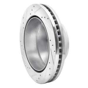 Ford E-Super Duty Brake Rotor (1) - Rear Right - DFC - Drilled & Slotted - Silver - `08-`20