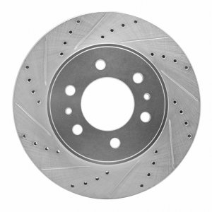 Ford F-150 Brake Rotor (1) - Front Left - DFC - Drilled & Slotted - Silver - 2009