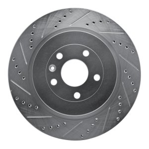 Ford Taurus Brake Rotor (1) - Rear Left - DFC - Drilled & Slotted - Silver - `13-`19