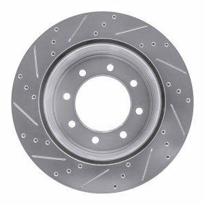 Ford F-350 Super Duty Brake Rotor (1) - Rear Right - DFC - Drilled & Slotted - Silver - `11-`22 Ford F-350 Super Duty Brake Rotor (1) - Rear Right - DFC - Drilled & Slotted - Silver - `11-`22