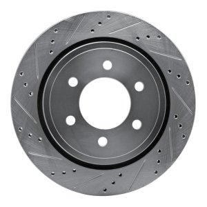 Ford F-150 Brake Rotor (1) - Rear Left - DFC - Drilled & Slotted - Silver - `15-`17