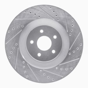 Ford Focus Brake Rotor (1) - Front Right - DFC - Drilled & Slotted - Silver - `16-`18 Ford Focus Brake Rotor (1) - Front Right - DFC - Drilled & Slotted - Silver - `16-`18