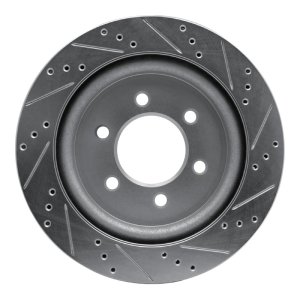 Ford F-150 Brake Rotor (1) - Rear Left - DFC - Drilled & Slotted - Silver - `18-`21 Ford F-150 Brake Rotor (1) - Rear Left - DFC - Drilled & Slotted - Silver - `18-`21