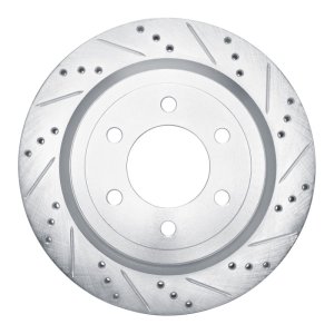 Ford F-150 Brake Rotor (1) - Rear Right - DFC - Drilled & Slotted - Silver - `18-`21