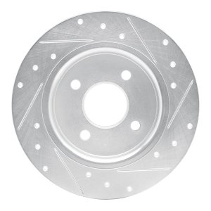 Ford EcoSport Brake Rotor (1) - Rear Left - DFC - Drilled & Slotted - Silver - `18-`22
