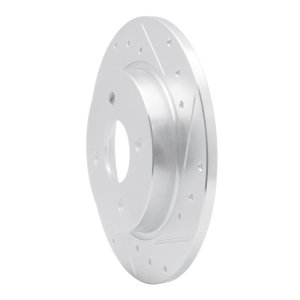 Ford EcoSport Brake Rotor (1) - Rear Right - DFC - Drilled & Slotted - Silver - `18-`22