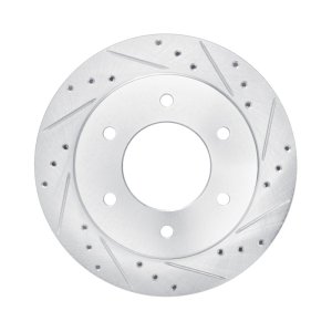 Ford Ranger Brake Rotor (1) - Rear Right - DFC - Drilled & Slotted - Silver - `19-`25 Ford Ranger Brake Rotor (1) - Rear Right - DFC - Drilled & Slotted - Silver - `19-`25